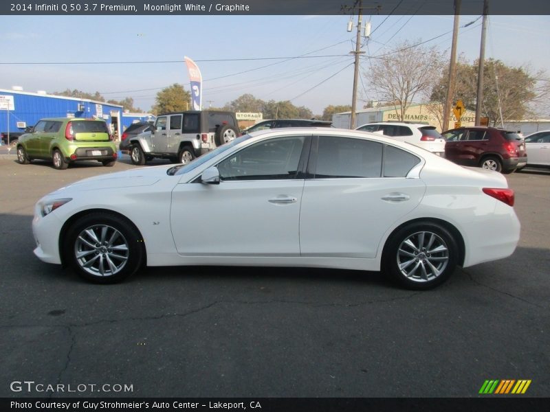 Moonlight White / Graphite 2014 Infiniti Q 50 3.7 Premium