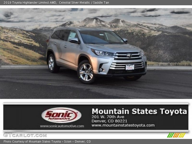 Celestial Silver Metallic / Saddle Tan 2019 Toyota Highlander Limited AWD