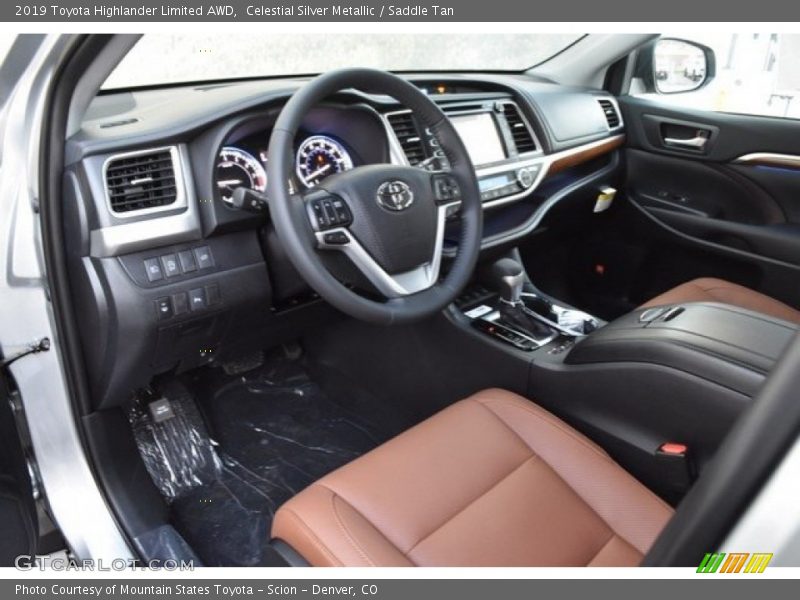 Celestial Silver Metallic / Saddle Tan 2019 Toyota Highlander Limited AWD