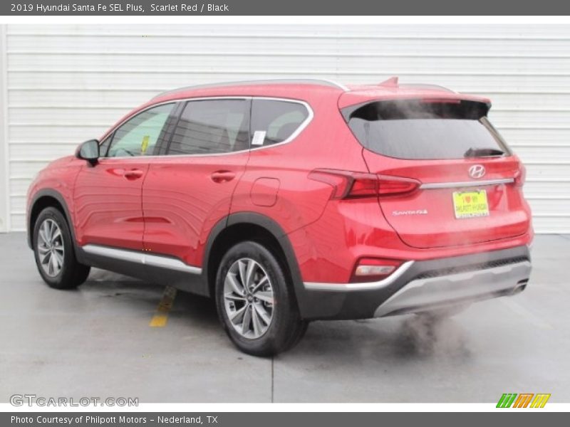 Scarlet Red / Black 2019 Hyundai Santa Fe SEL Plus