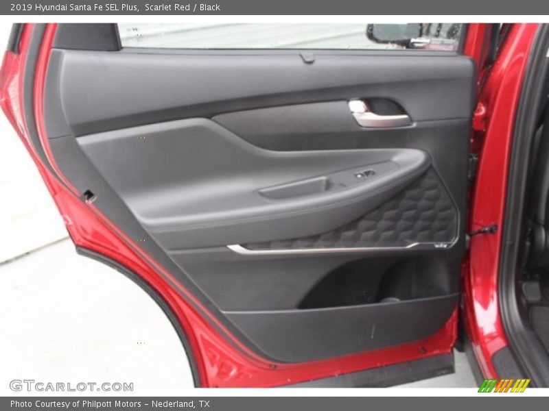 Scarlet Red / Black 2019 Hyundai Santa Fe SEL Plus