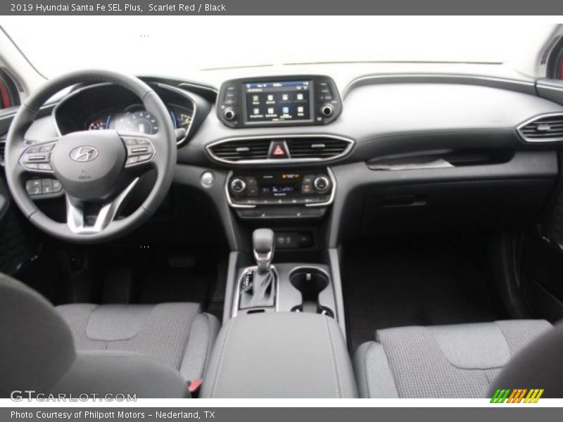 Scarlet Red / Black 2019 Hyundai Santa Fe SEL Plus