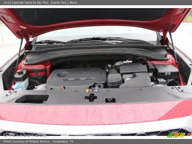 Scarlet Red / Black 2019 Hyundai Santa Fe SEL Plus