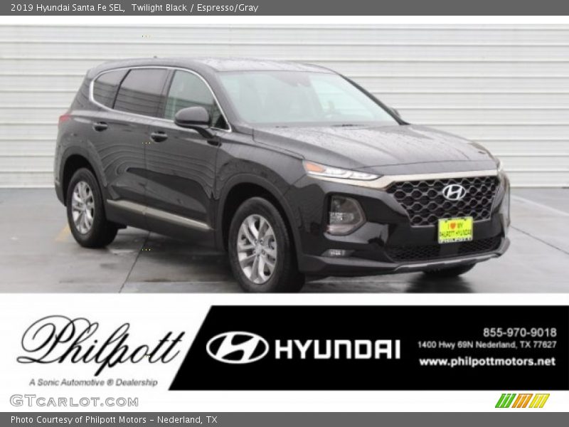 Twilight Black / Espresso/Gray 2019 Hyundai Santa Fe SEL