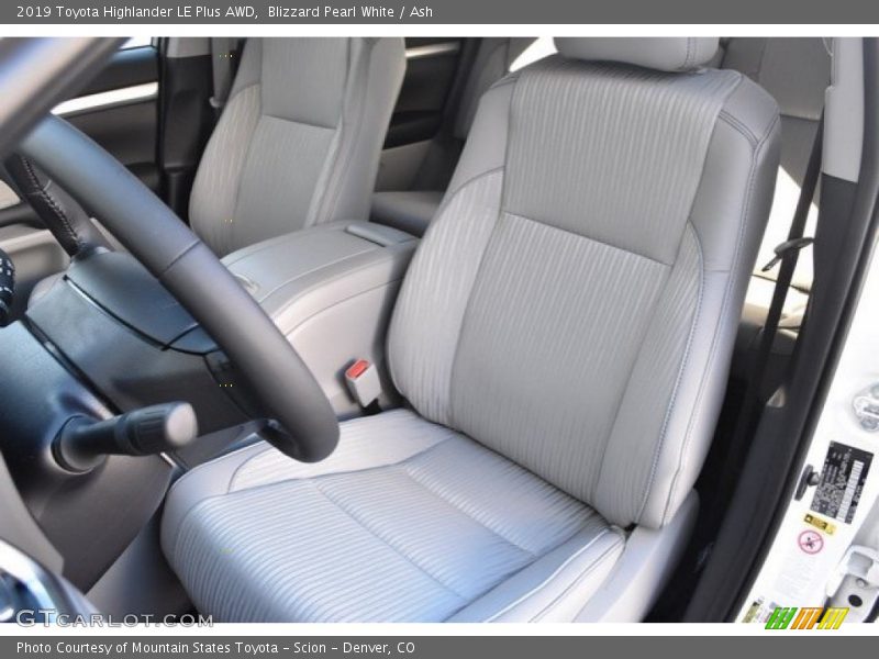 Blizzard Pearl White / Ash 2019 Toyota Highlander LE Plus AWD