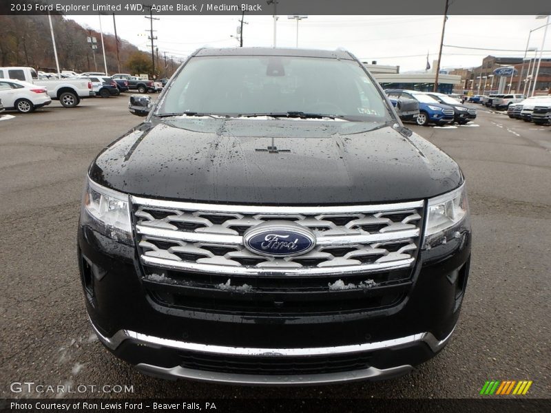 Agate Black / Medium Black 2019 Ford Explorer Limited 4WD