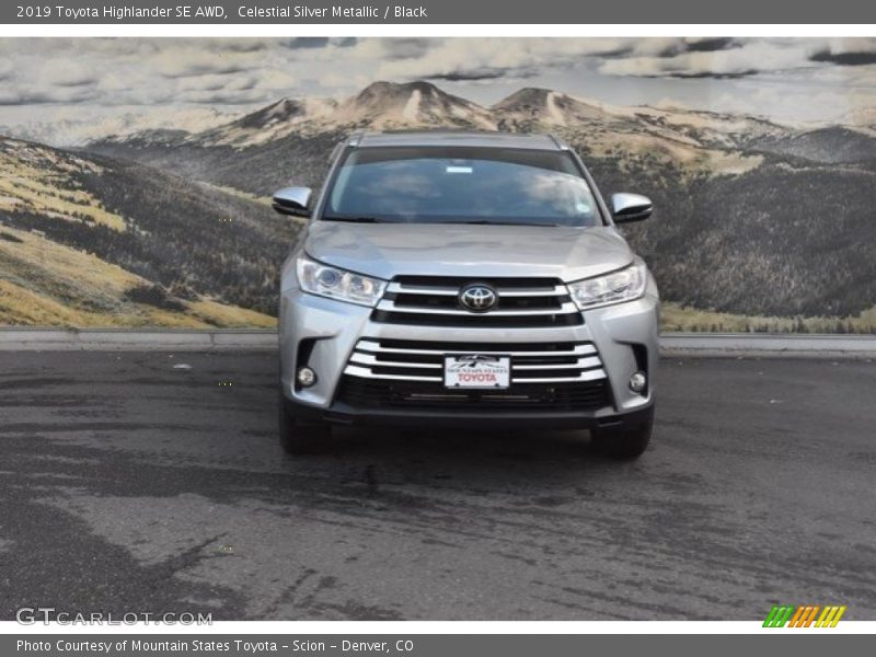 Celestial Silver Metallic / Black 2019 Toyota Highlander SE AWD