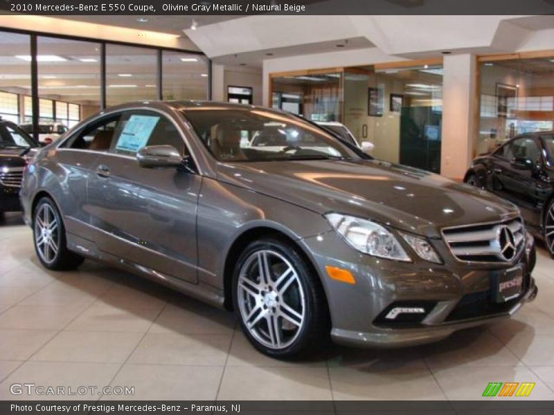 Olivine Gray Metallic / Natural Beige 2010 Mercedes-Benz E 550 Coupe