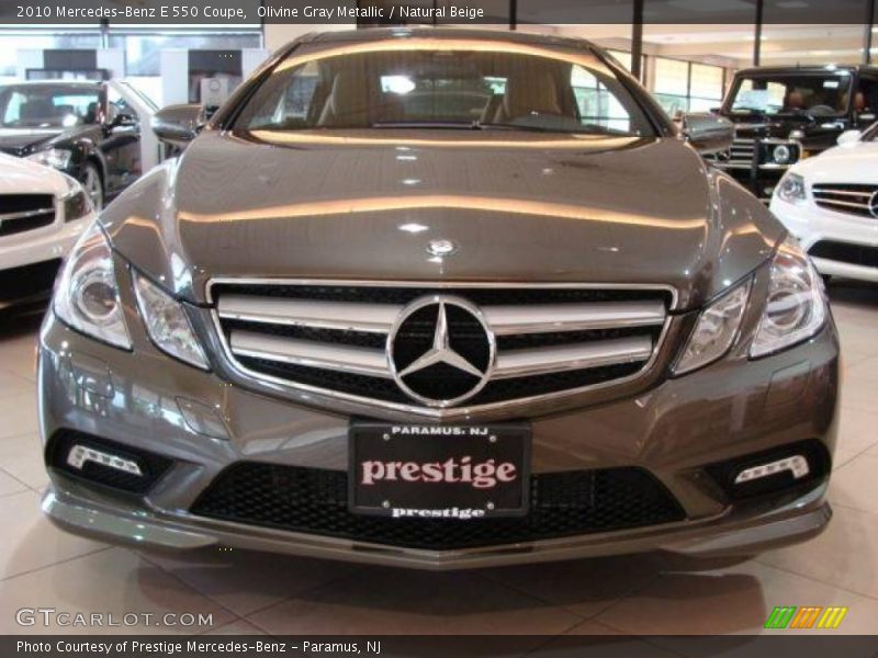 Olivine Gray Metallic / Natural Beige 2010 Mercedes-Benz E 550 Coupe