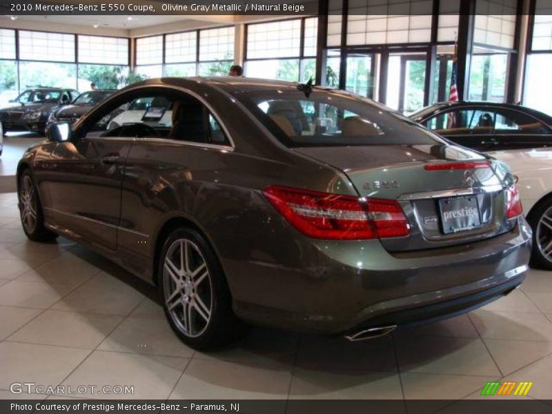 Olivine Gray Metallic / Natural Beige 2010 Mercedes-Benz E 550 Coupe