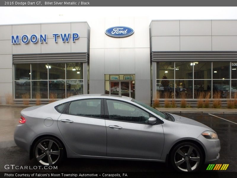 Billet Silver Metallic / Black 2016 Dodge Dart GT