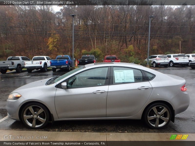 Billet Silver Metallic / Black 2016 Dodge Dart GT