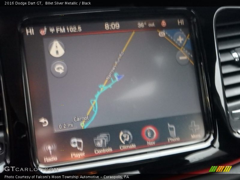 Billet Silver Metallic / Black 2016 Dodge Dart GT