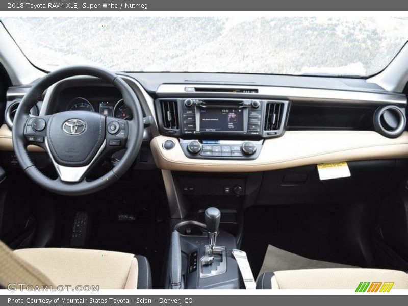 Super White / Nutmeg 2018 Toyota RAV4 XLE