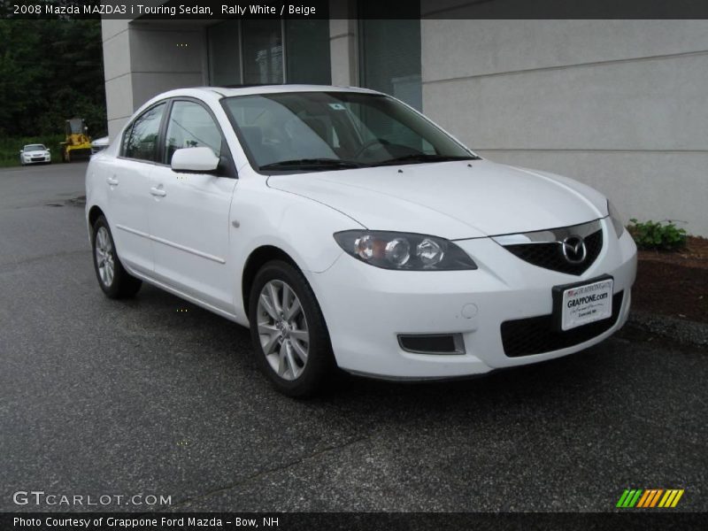 Rally White / Beige 2008 Mazda MAZDA3 i Touring Sedan