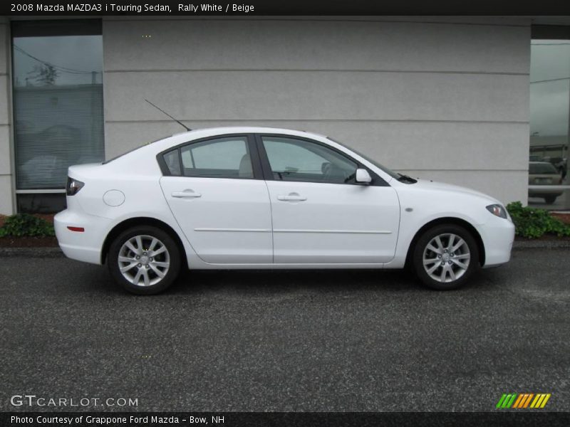 Rally White / Beige 2008 Mazda MAZDA3 i Touring Sedan