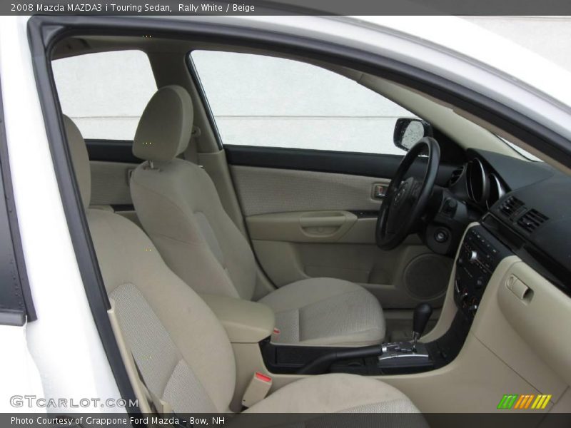 Rally White / Beige 2008 Mazda MAZDA3 i Touring Sedan