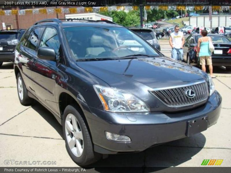 Flint Gray Mica / Light Gray 2007 Lexus RX 350 AWD
