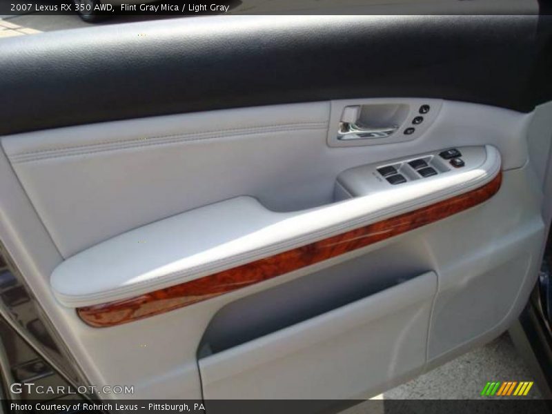 Flint Gray Mica / Light Gray 2007 Lexus RX 350 AWD
