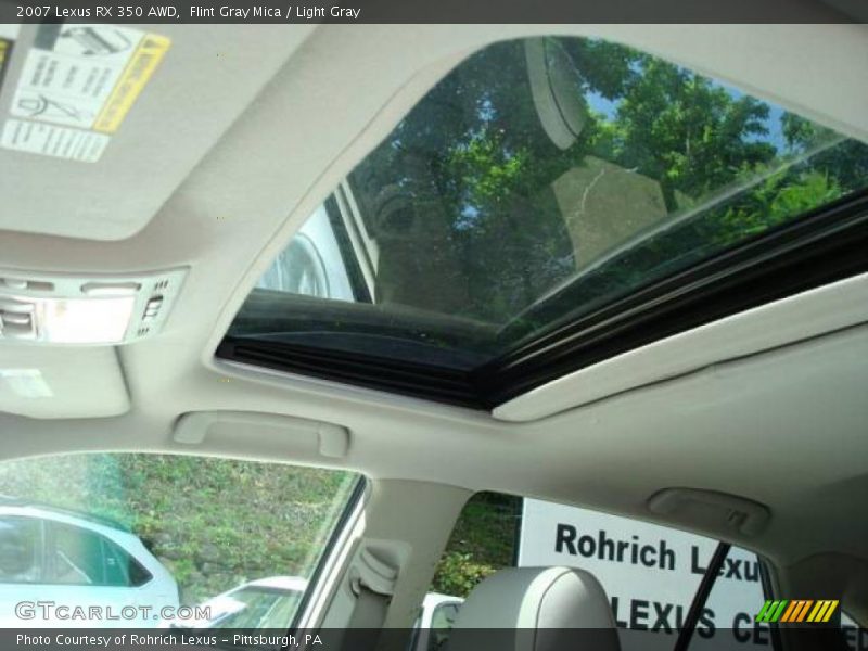 Flint Gray Mica / Light Gray 2007 Lexus RX 350 AWD