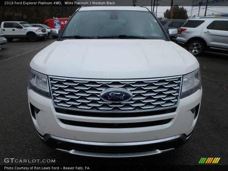 White Platinum / Medium Black 2019 Ford Explorer Platinum 4WD