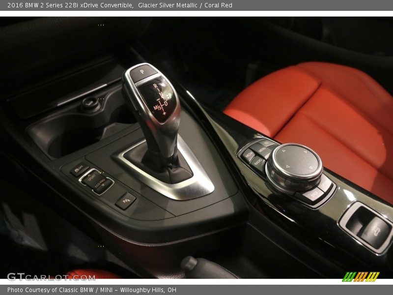 Glacier Silver Metallic / Coral Red 2016 BMW 2 Series 228i xDrive Convertible
