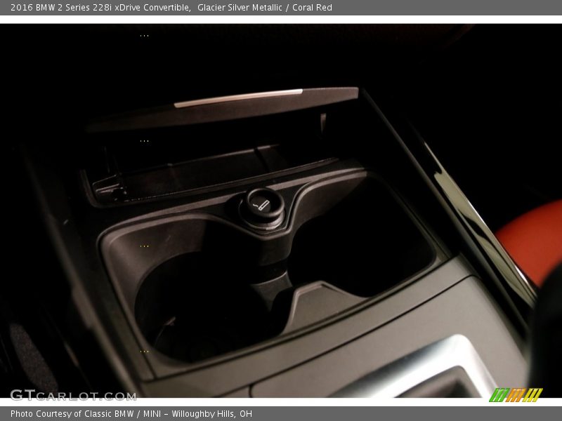 Glacier Silver Metallic / Coral Red 2016 BMW 2 Series 228i xDrive Convertible