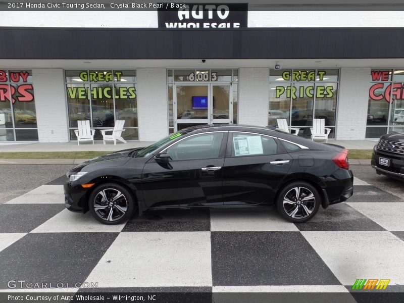 Crystal Black Pearl / Black 2017 Honda Civic Touring Sedan