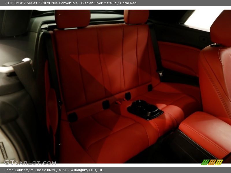 Glacier Silver Metallic / Coral Red 2016 BMW 2 Series 228i xDrive Convertible