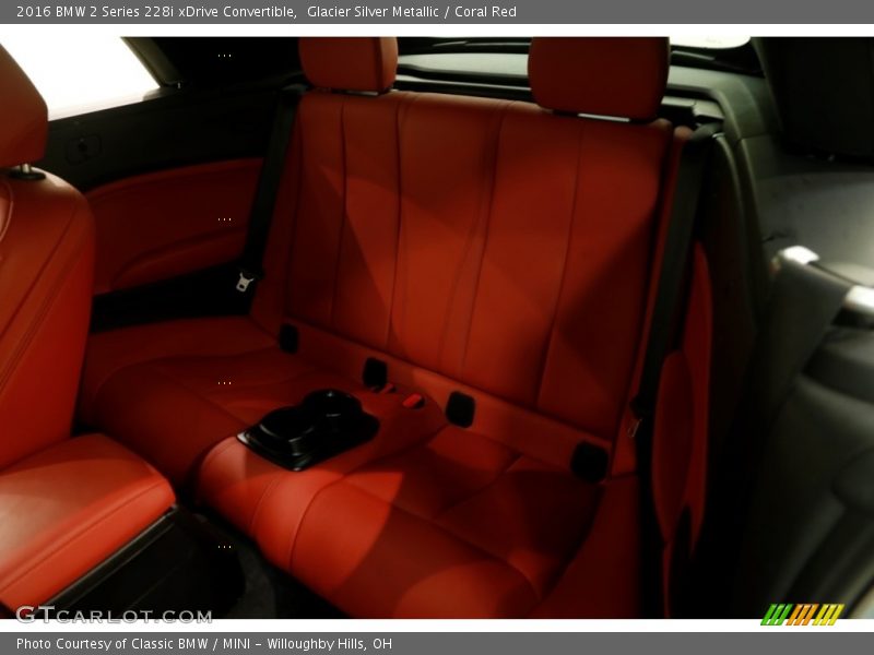 Glacier Silver Metallic / Coral Red 2016 BMW 2 Series 228i xDrive Convertible