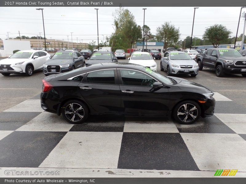 Crystal Black Pearl / Black 2017 Honda Civic Touring Sedan