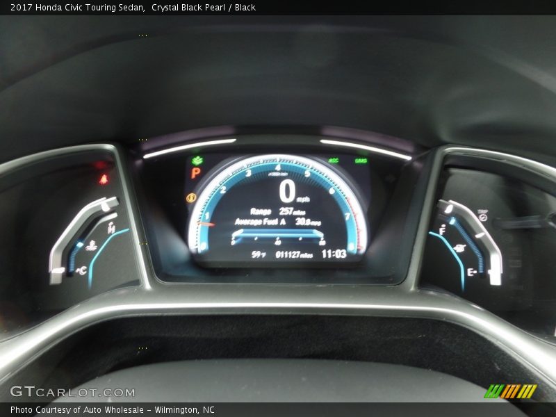 Crystal Black Pearl / Black 2017 Honda Civic Touring Sedan