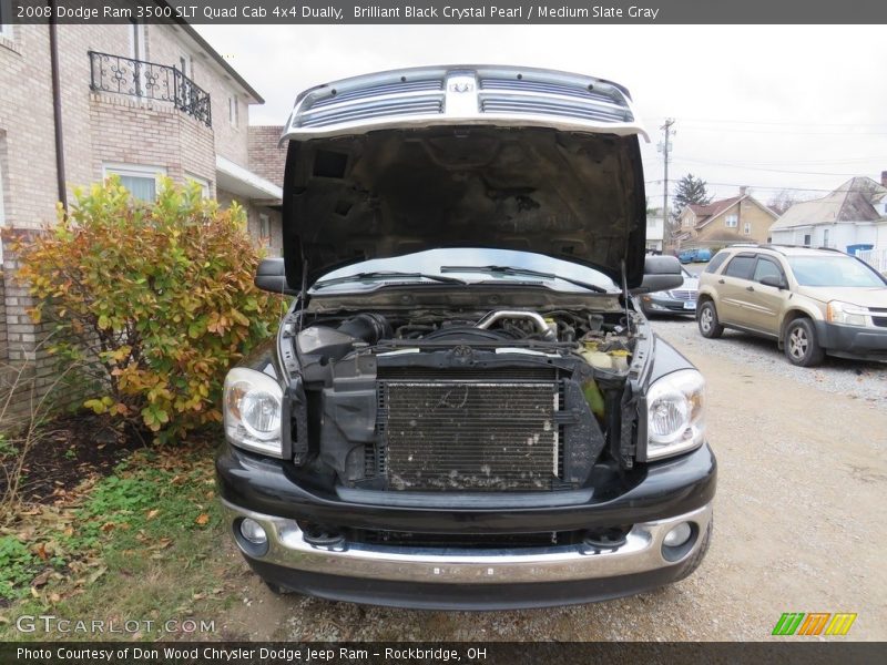 Brilliant Black Crystal Pearl / Medium Slate Gray 2008 Dodge Ram 3500 SLT Quad Cab 4x4 Dually