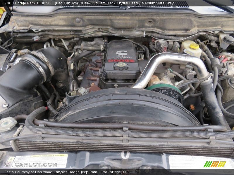 Brilliant Black Crystal Pearl / Medium Slate Gray 2008 Dodge Ram 3500 SLT Quad Cab 4x4 Dually