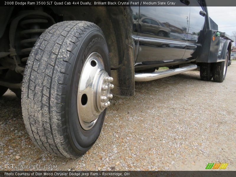 Brilliant Black Crystal Pearl / Medium Slate Gray 2008 Dodge Ram 3500 SLT Quad Cab 4x4 Dually