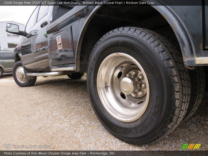 Brilliant Black Crystal Pearl / Medium Slate Gray 2008 Dodge Ram 3500 SLT Quad Cab 4x4 Dually