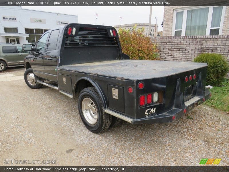 Brilliant Black Crystal Pearl / Medium Slate Gray 2008 Dodge Ram 3500 SLT Quad Cab 4x4 Dually
