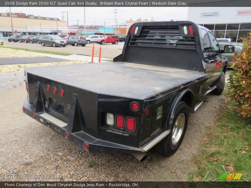 Brilliant Black Crystal Pearl / Medium Slate Gray 2008 Dodge Ram 3500 SLT Quad Cab 4x4 Dually