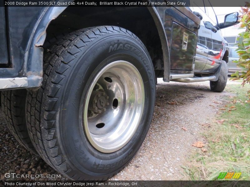 Brilliant Black Crystal Pearl / Medium Slate Gray 2008 Dodge Ram 3500 SLT Quad Cab 4x4 Dually