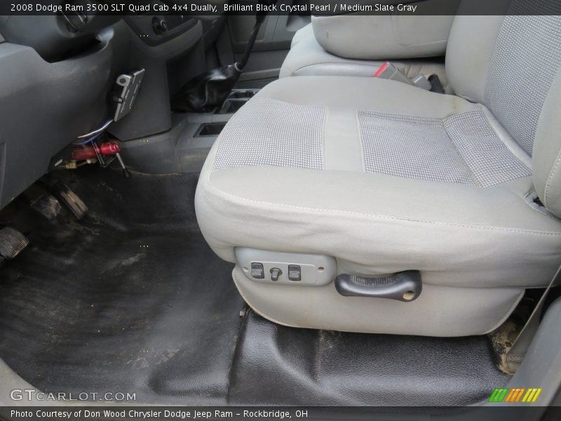 Brilliant Black Crystal Pearl / Medium Slate Gray 2008 Dodge Ram 3500 SLT Quad Cab 4x4 Dually