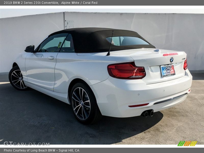 Alpine White / Coral Red 2019 BMW 2 Series 230i Convertible