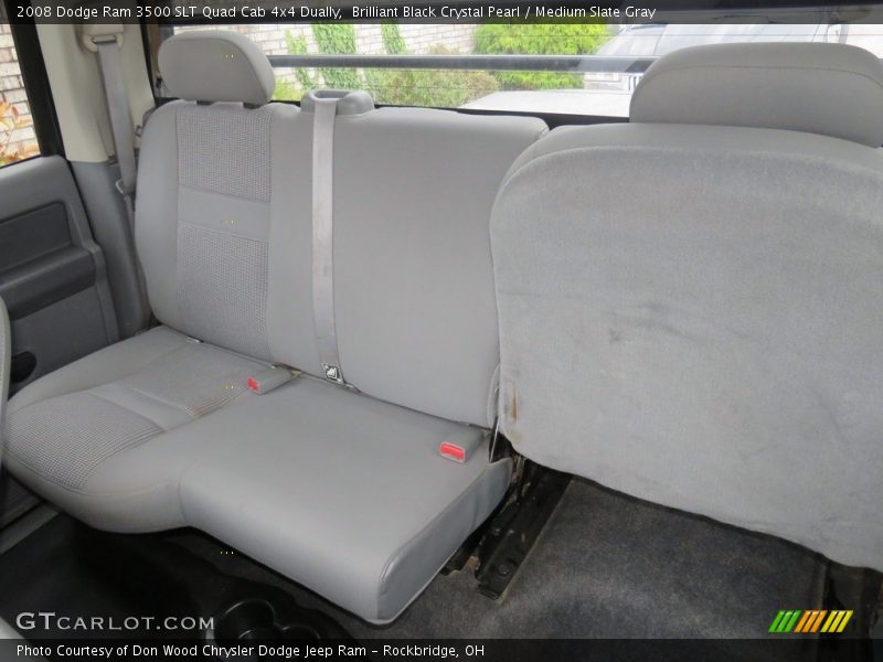 Brilliant Black Crystal Pearl / Medium Slate Gray 2008 Dodge Ram 3500 SLT Quad Cab 4x4 Dually