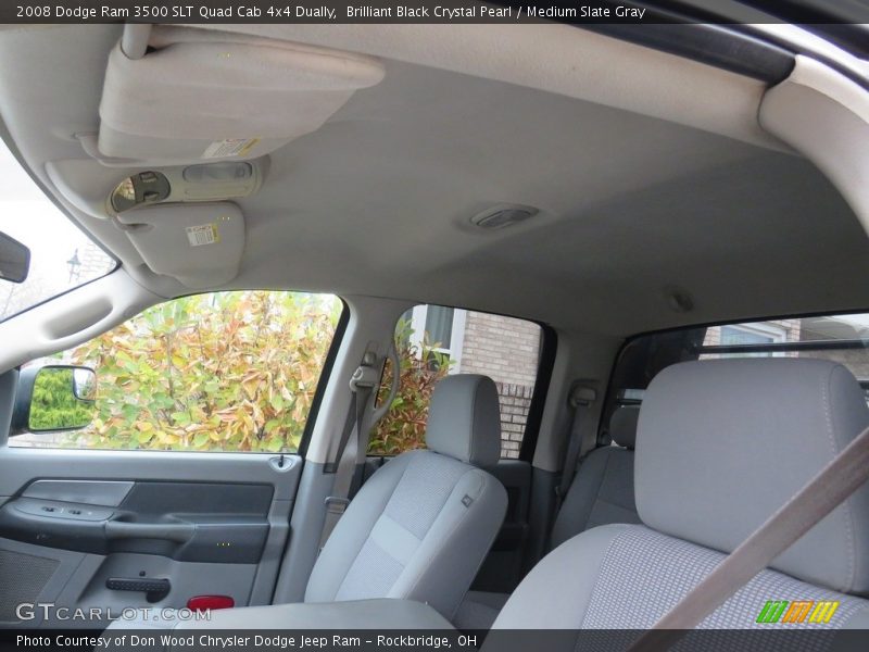 Brilliant Black Crystal Pearl / Medium Slate Gray 2008 Dodge Ram 3500 SLT Quad Cab 4x4 Dually