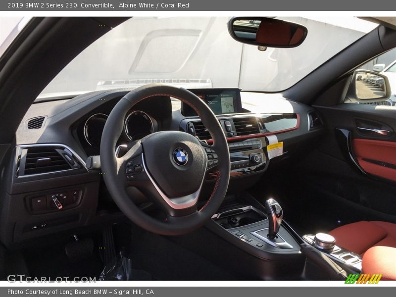 Alpine White / Coral Red 2019 BMW 2 Series 230i Convertible