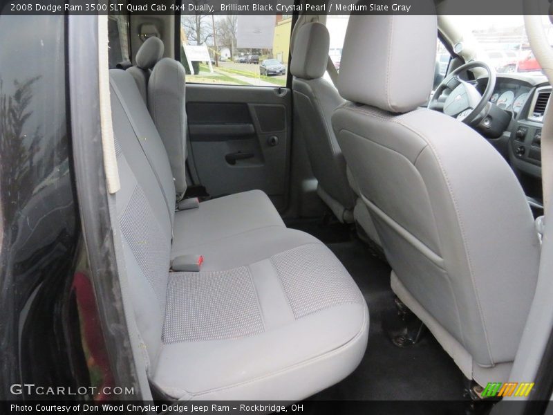 Brilliant Black Crystal Pearl / Medium Slate Gray 2008 Dodge Ram 3500 SLT Quad Cab 4x4 Dually