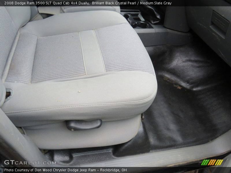 Brilliant Black Crystal Pearl / Medium Slate Gray 2008 Dodge Ram 3500 SLT Quad Cab 4x4 Dually