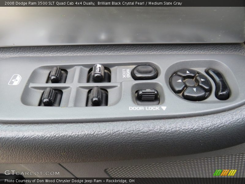 Brilliant Black Crystal Pearl / Medium Slate Gray 2008 Dodge Ram 3500 SLT Quad Cab 4x4 Dually