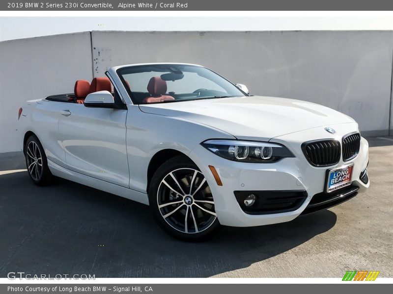 Alpine White / Coral Red 2019 BMW 2 Series 230i Convertible