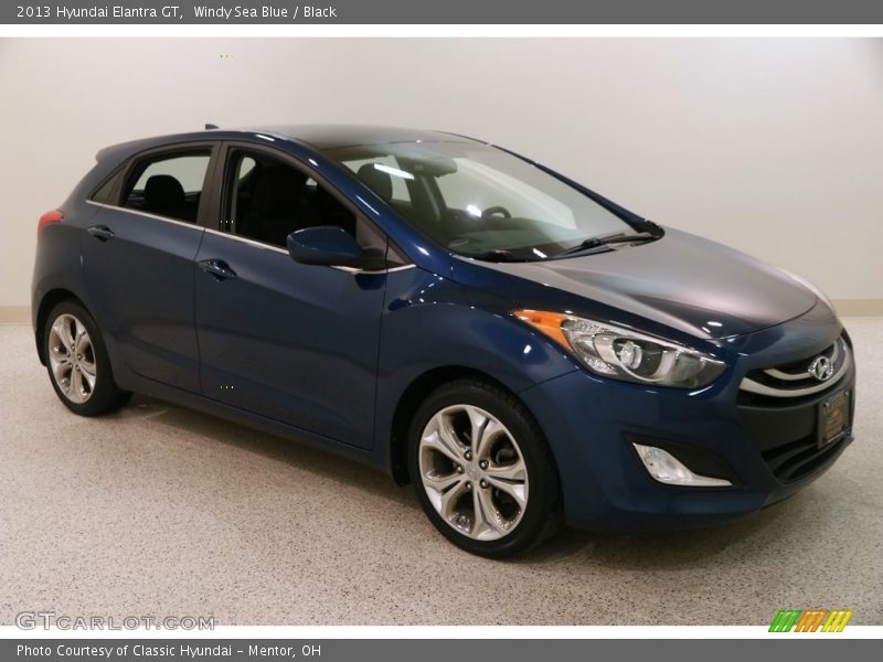 Windy Sea Blue / Black 2013 Hyundai Elantra GT