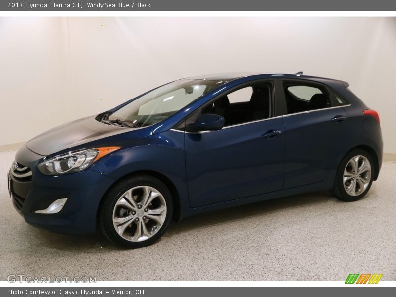 Windy Sea Blue / Black 2013 Hyundai Elantra GT